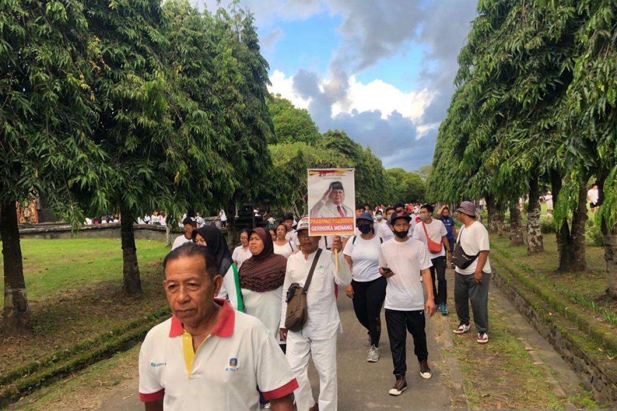 Puluhan ribu warga Bali turut serta mengikuti jalan sehat HUT Partai Gerindra