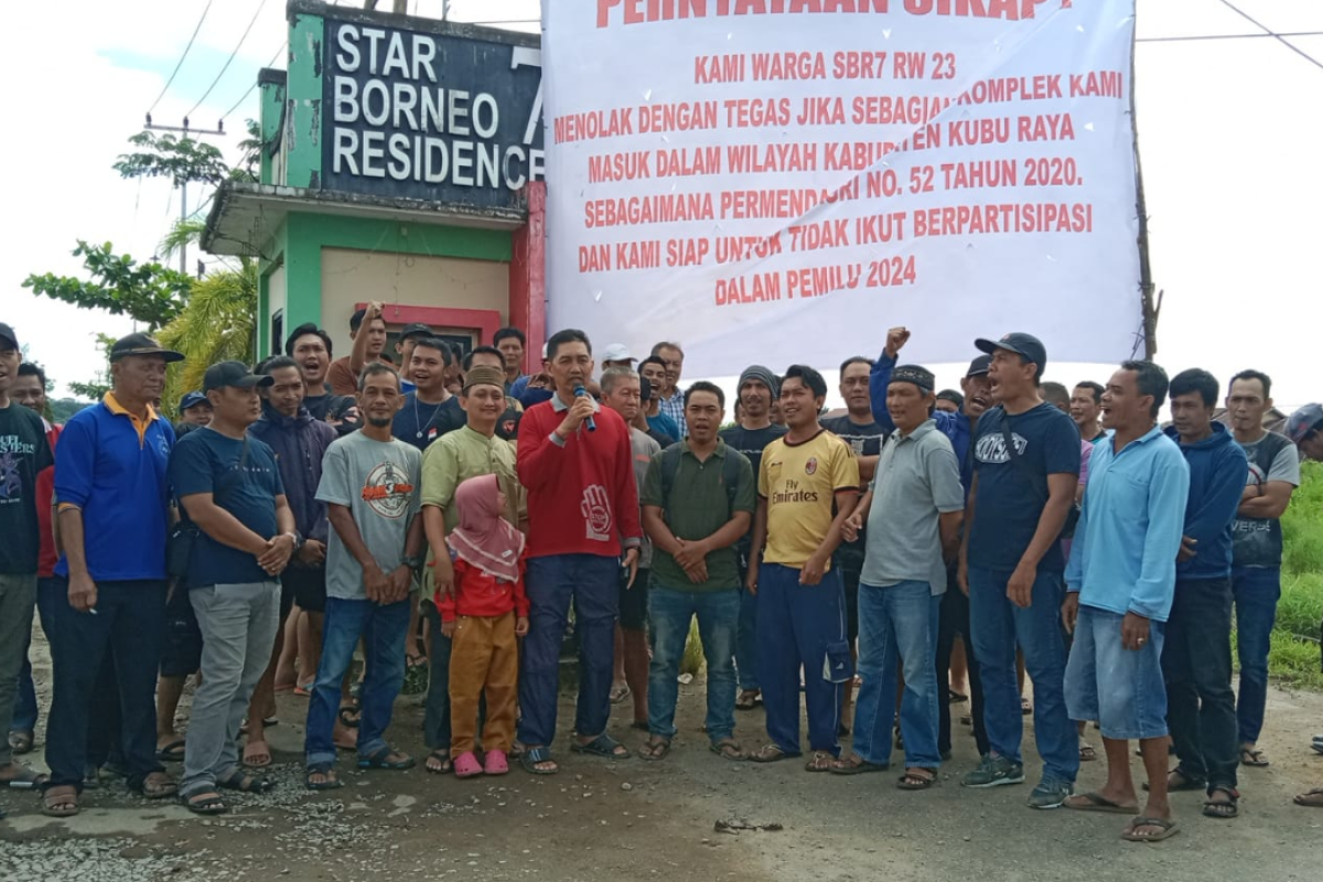 Warga SBR 7 menolak masuk dalam wilayah Kubu Raya di Pemilu 2024