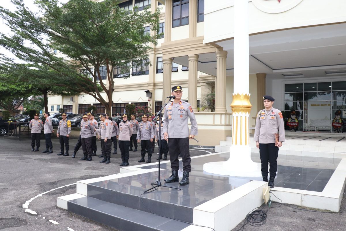 Kapolda Jambi pimpin apel perdana setelah pemulihan kesehatan