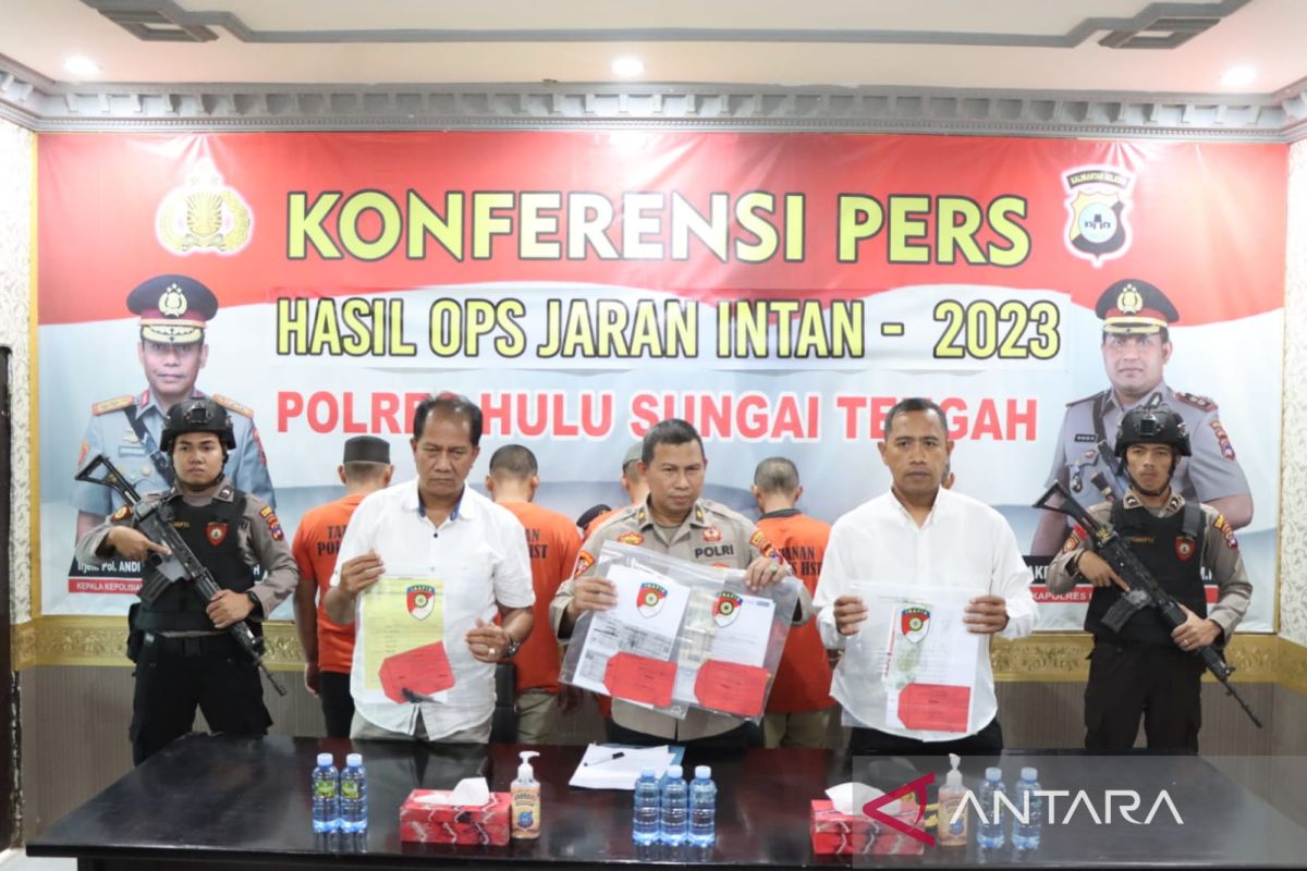 Sembilan tersangka diringkus Polres HST selama Operasi Jaran Intan