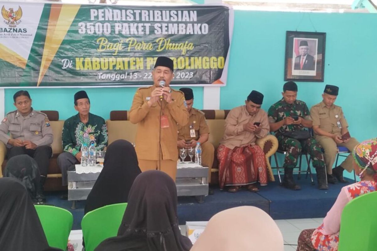 Baznas Probolinggo bagikan 3.500 paket sembako jelang Ramadhan