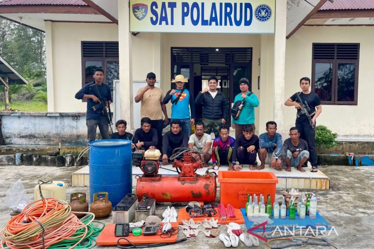 Polda Aceh tangkap nelayan asal Sumut gunakan bahan peledak di perairan Aceh Singkil