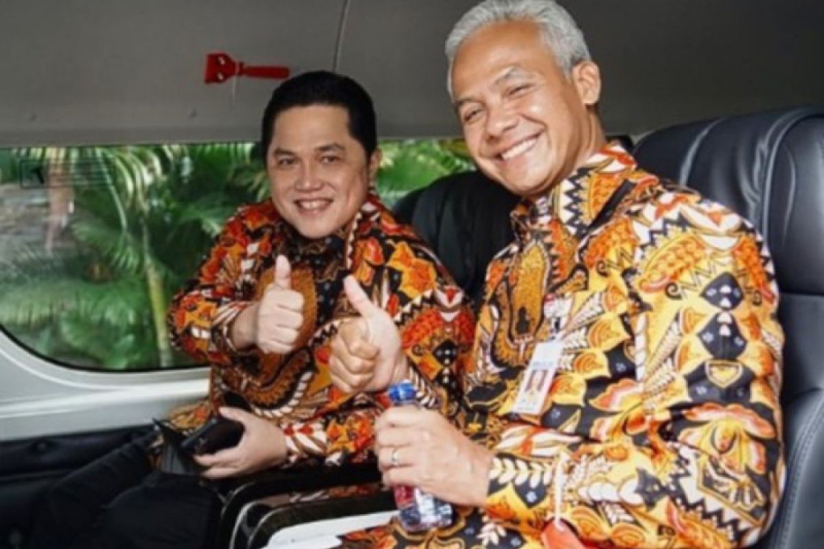 Duet Ganjar-Erick selalu raih elektabilitas teratas versi IPO