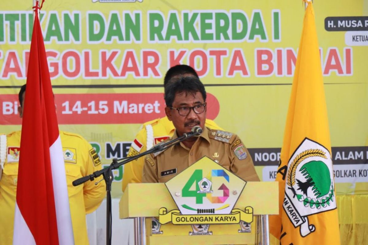 Wali Kota Binjai hadiri pelantikan Partai Golkar