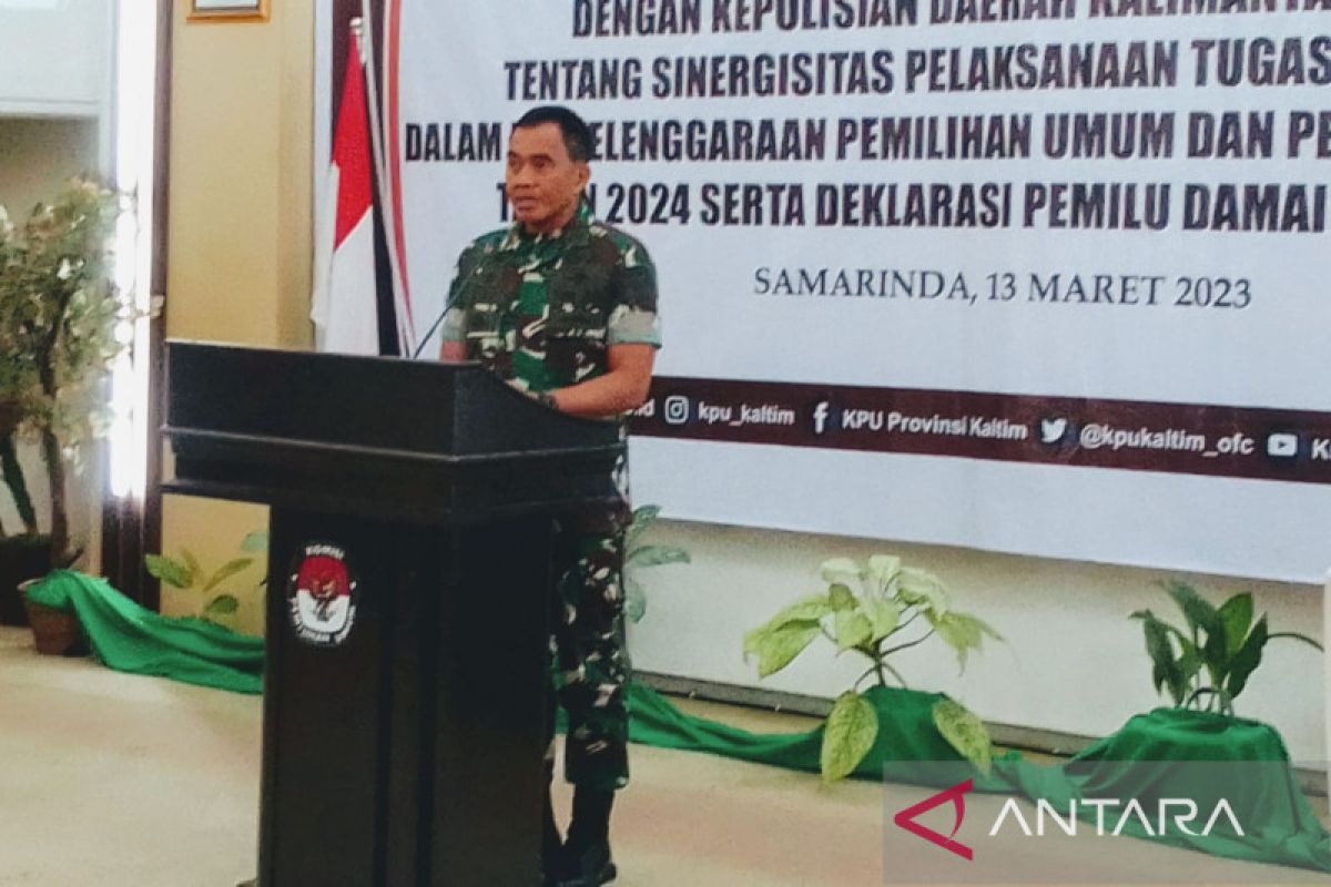 Pangdam VI Mulawarman siap kawal Pemilu 2024  aman dan damai