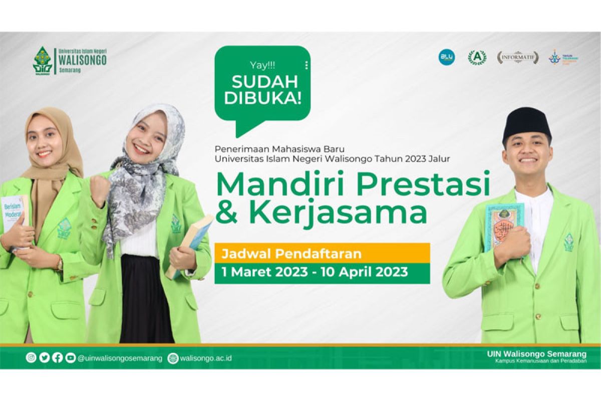 UIN Walisongo buka penerimaan mahasiswa baru jalur mandiri prestasi dan kerja sama