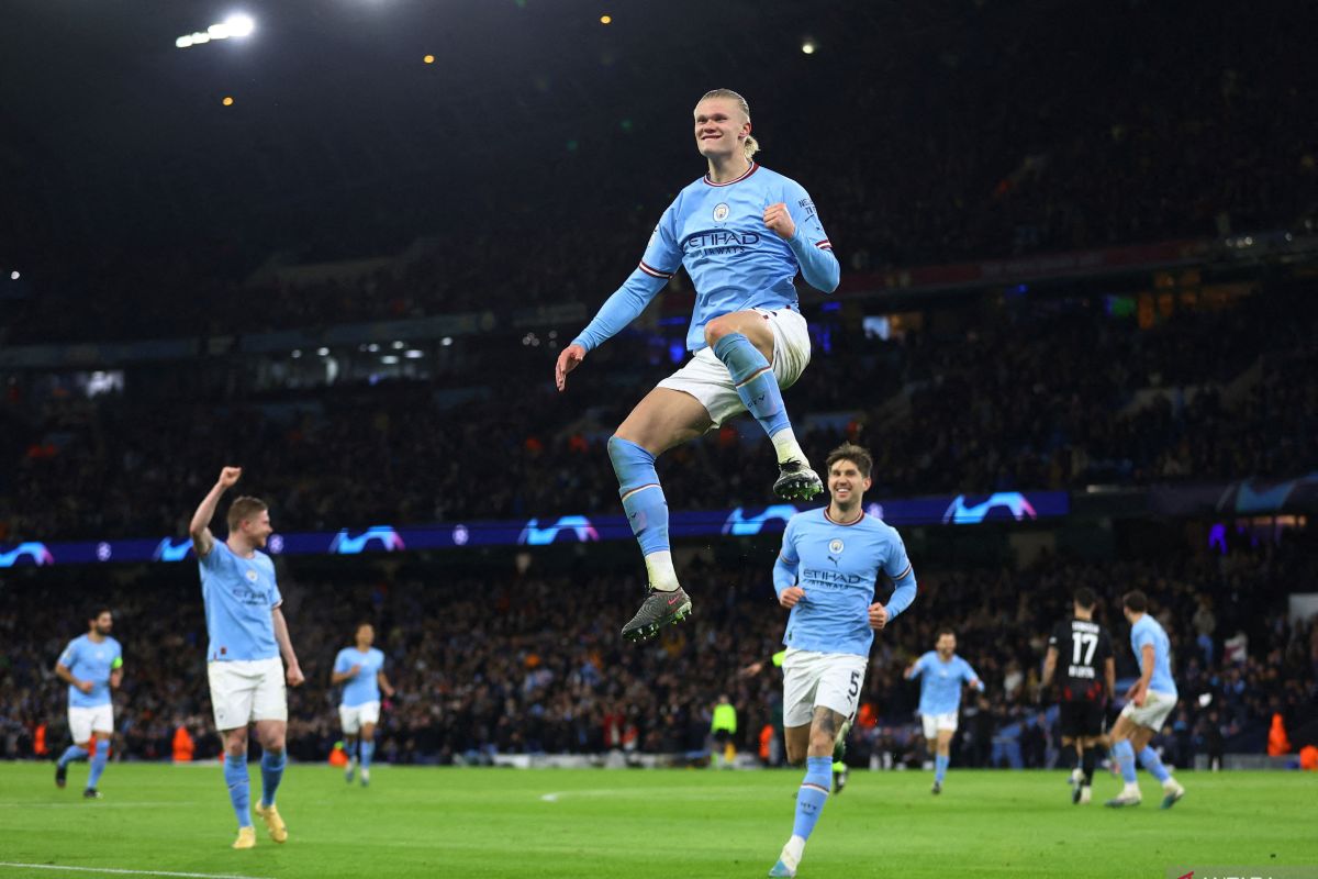 Manchester City lolos ke perempat final, Haaland ngamuk cetak lima gol