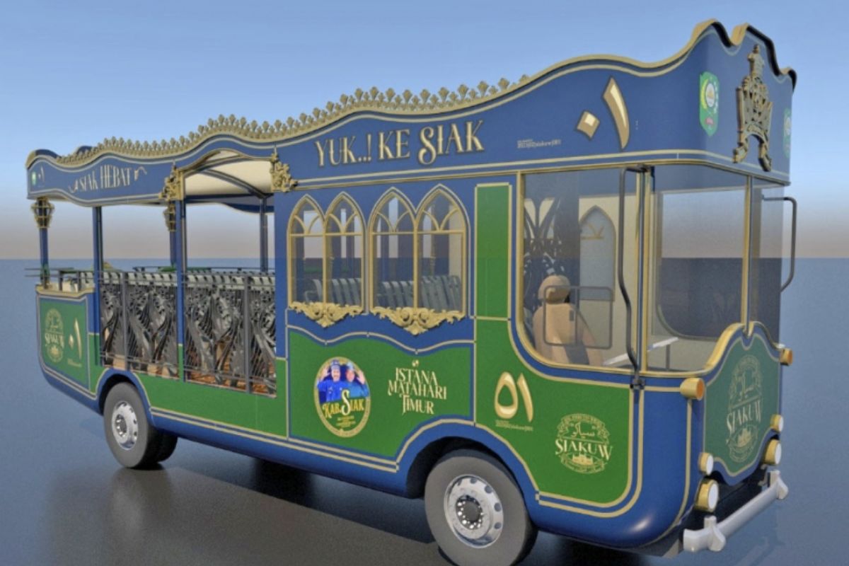 Yuk, tengok bus wisata dengan ornamen Istana Assereyah di Siak