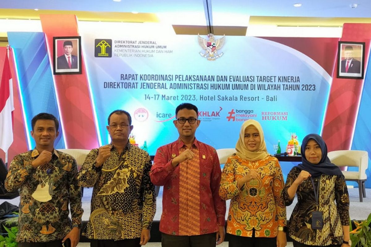 Kemenkumham Sulsel ikuti rakor evaluasi target kinerja Ditjen AHU