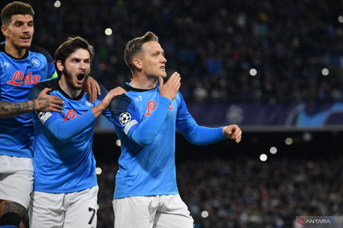 Hasil Liga Champions: Napoli ke perempat final setelah menang agregat 5-0 atas Frankfurt