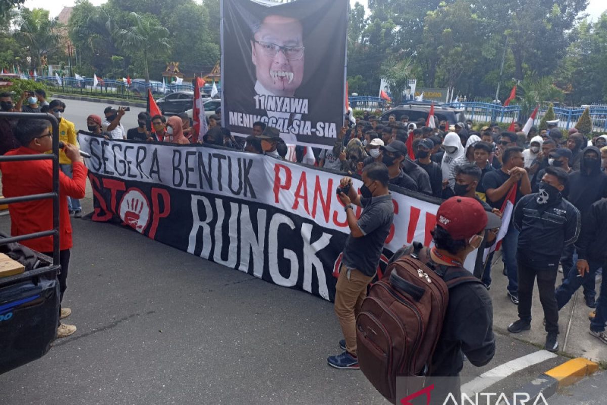 Demo desak DPRD Riau bentuk pansus usut kecelakaan kerja Blok Rokan sempat memanas