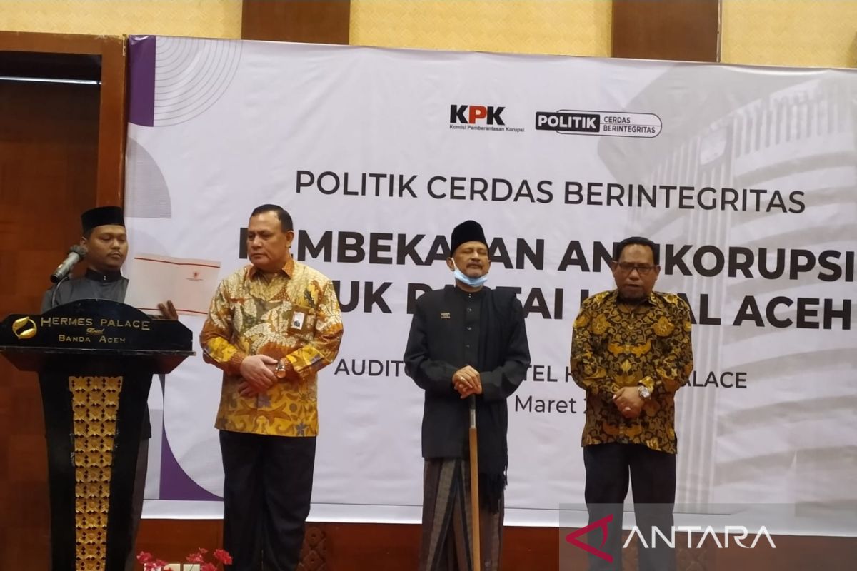 KPK bekali politik integritas cegah korupsi untuk partai lokal di Aceh