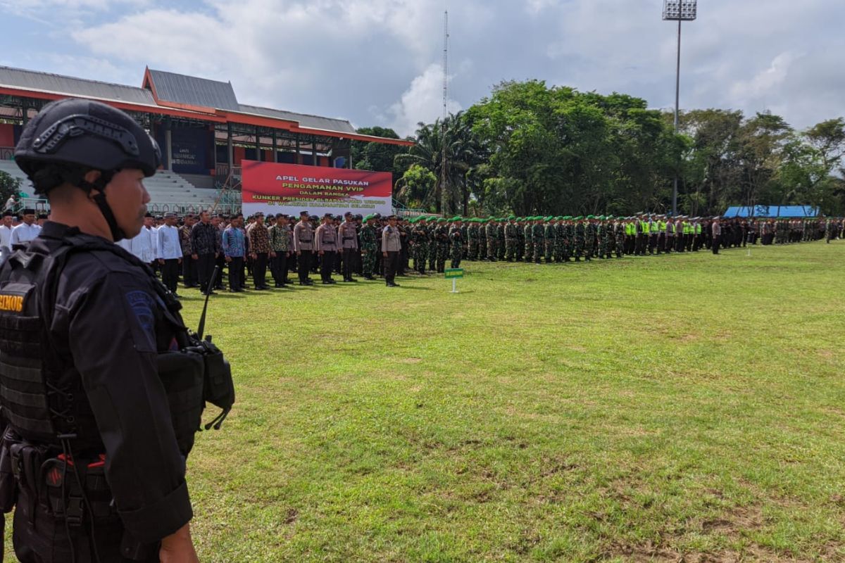 Ribuan personel ikuti apel gelar pasukan pengamanan Presiden Jokowi