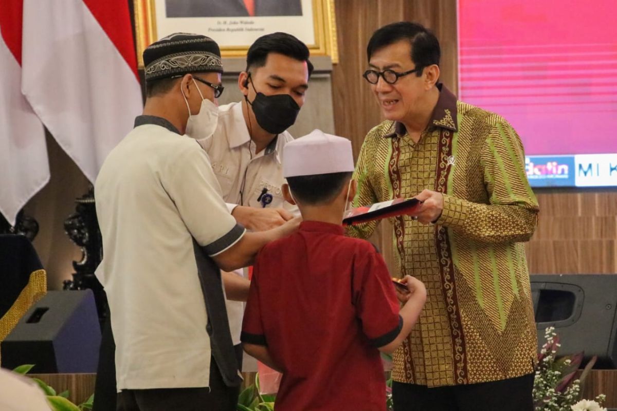 Sambut Ramadhan, Kemenkumham beri santunan anak yatim di tujuh yayasan di Jakarta