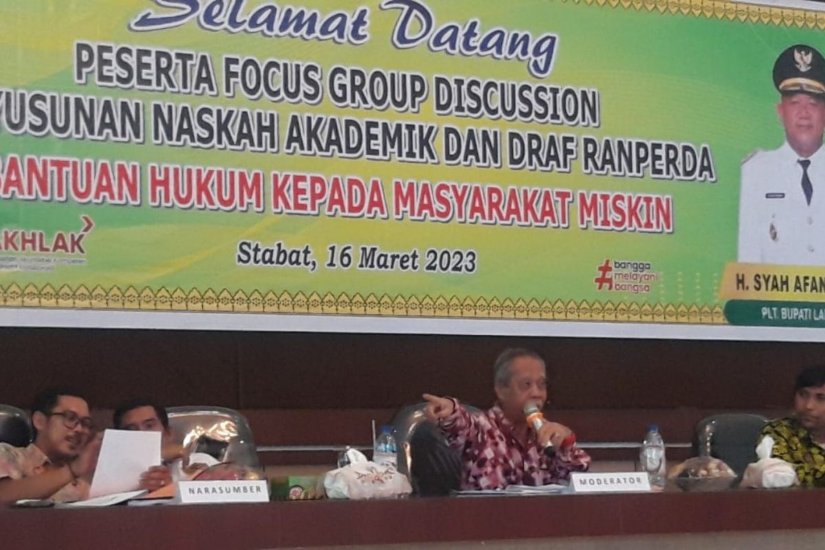 Di masa kepemimpinan Syah Afandin digagas Ranperda Bantuan Hukum Kepada Warga Miskin Langkat