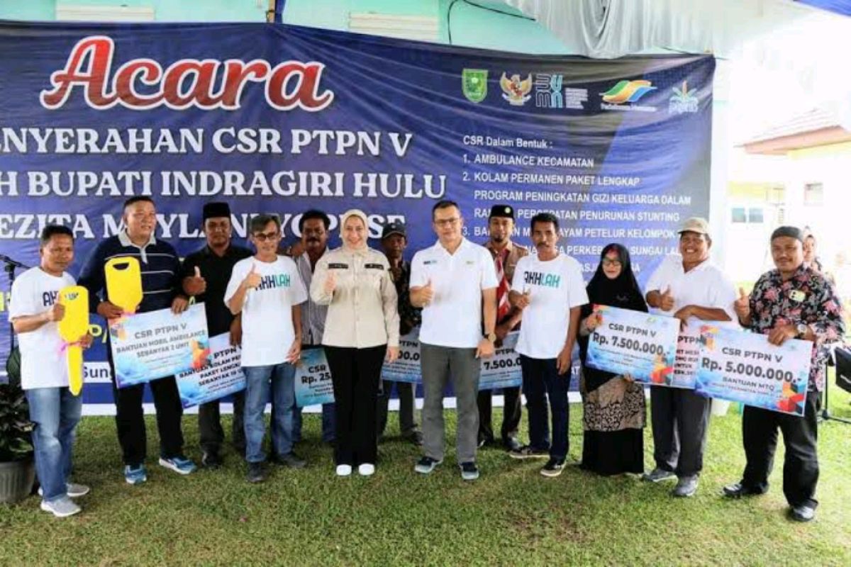 Apresiasi CSR PTPN V di Inhu, Bupati: Ini harus dicontoh