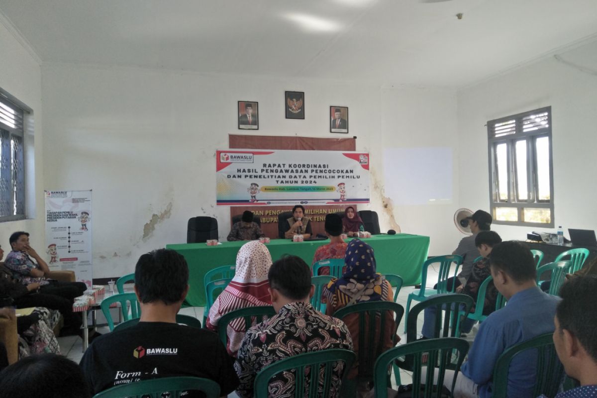 Bawaslu Lombok Tengah mengevaluasi hasil coklit pemilih Pemilu 2024