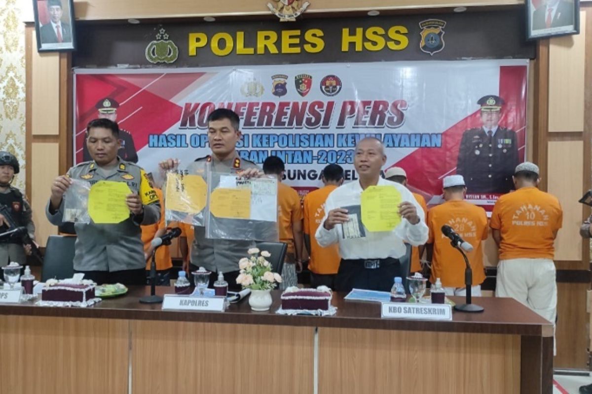 Polres HSS amankan 11 tersangka di operasi Jaran Intan 2023