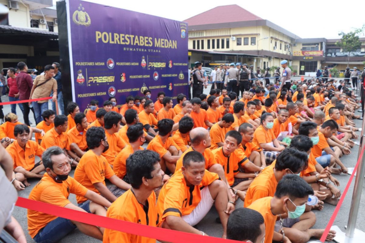 Polrestabes Medan ringkus 550 pelaku kejahatan jalanan dan narkoba