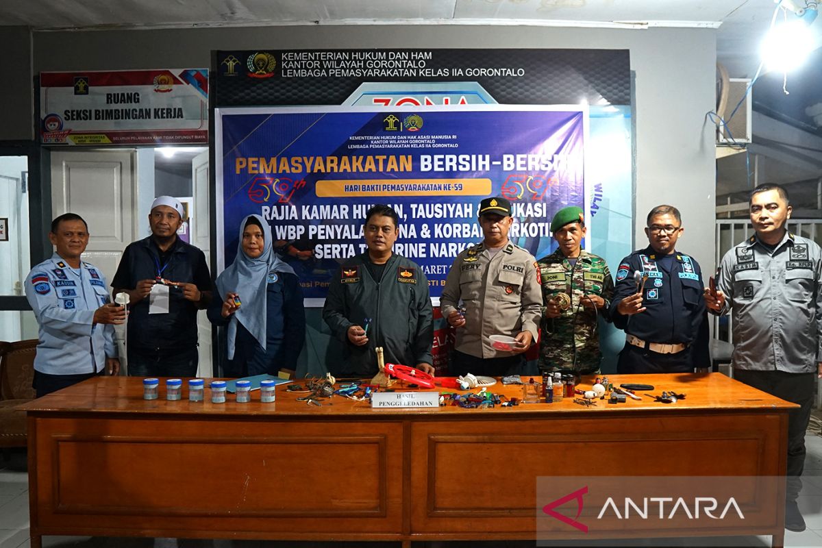 Tim gabungan geledah hunian Lapas Gorontalo