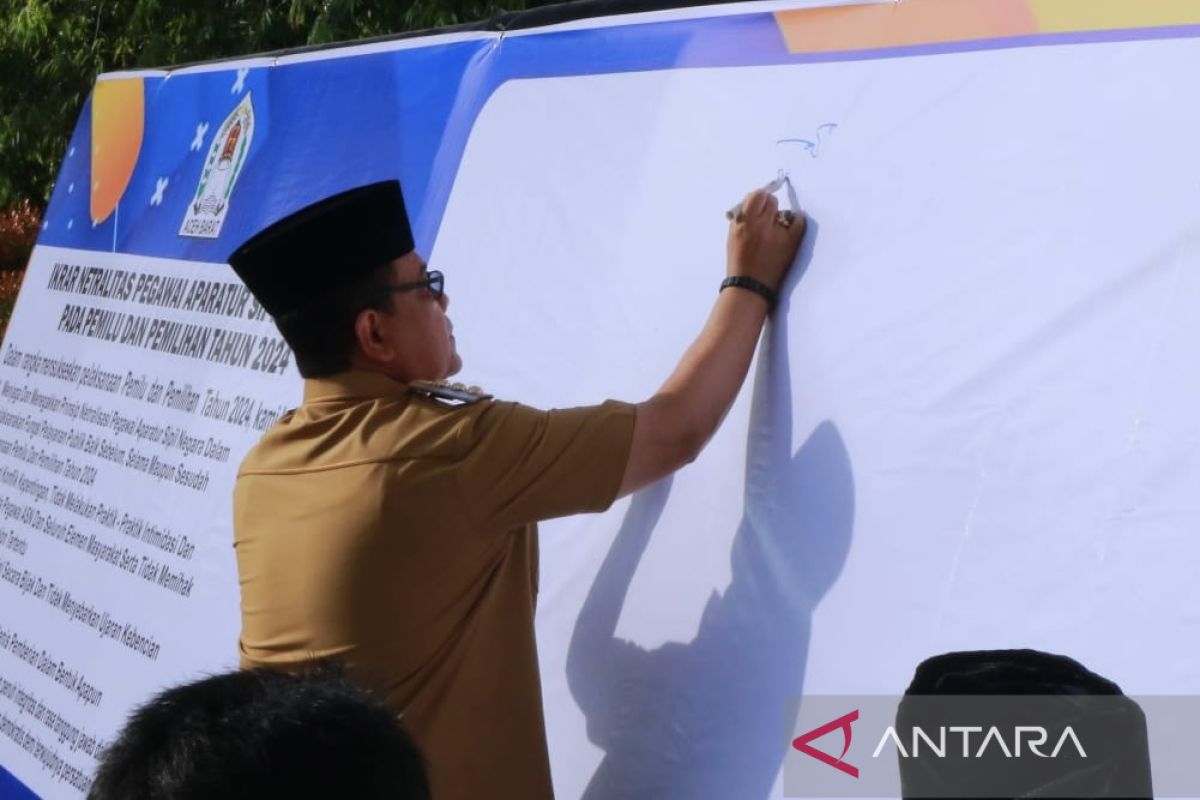 Pj Bupati Aceh Barat ajak ASN komit jaga netralitas di Pemilu