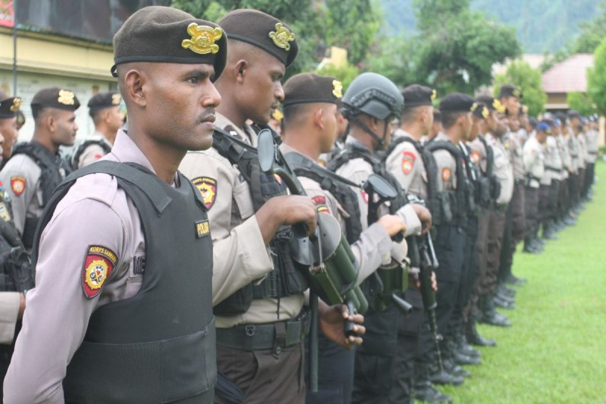 Ratusan personil Polres Jayapura siap amankan kunjungan Presiden RI