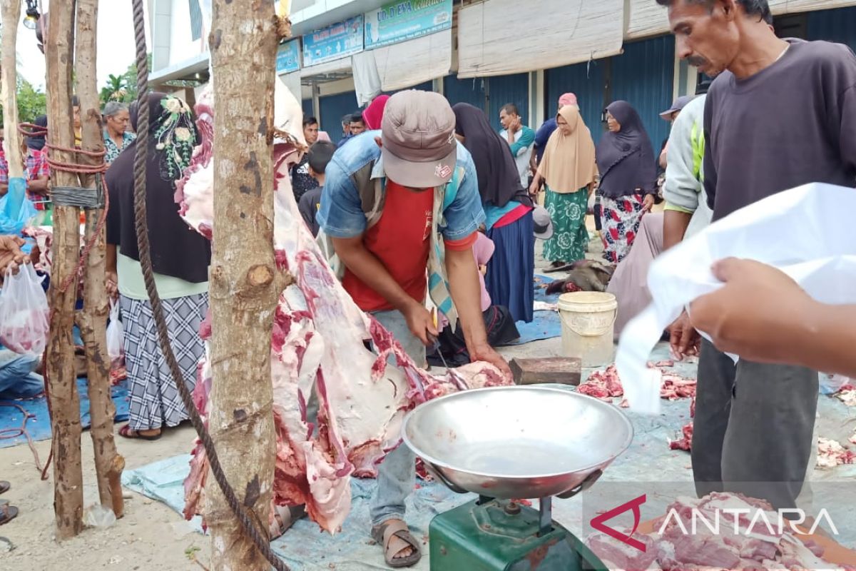Meugang pertama jelang Ramadhan, harga daging di Abdya tembus Rp200 ribu/Kg