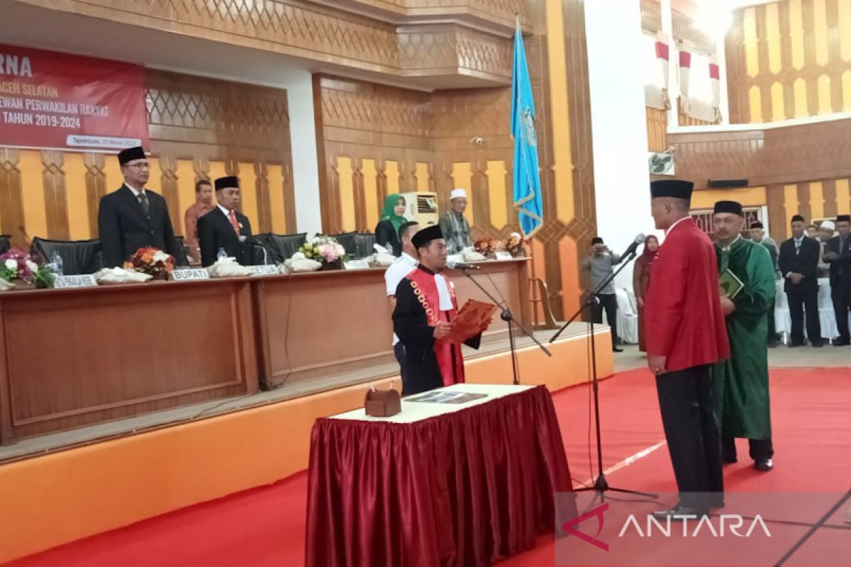 DPRK Aceh Selatan gelar rapat paripurna pelantikan wakil ketua