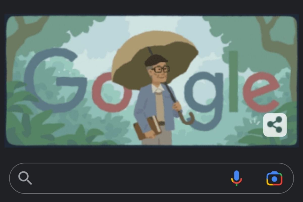 Sosok Sapardi Djoko Damono yang jadi google doodle hari ini