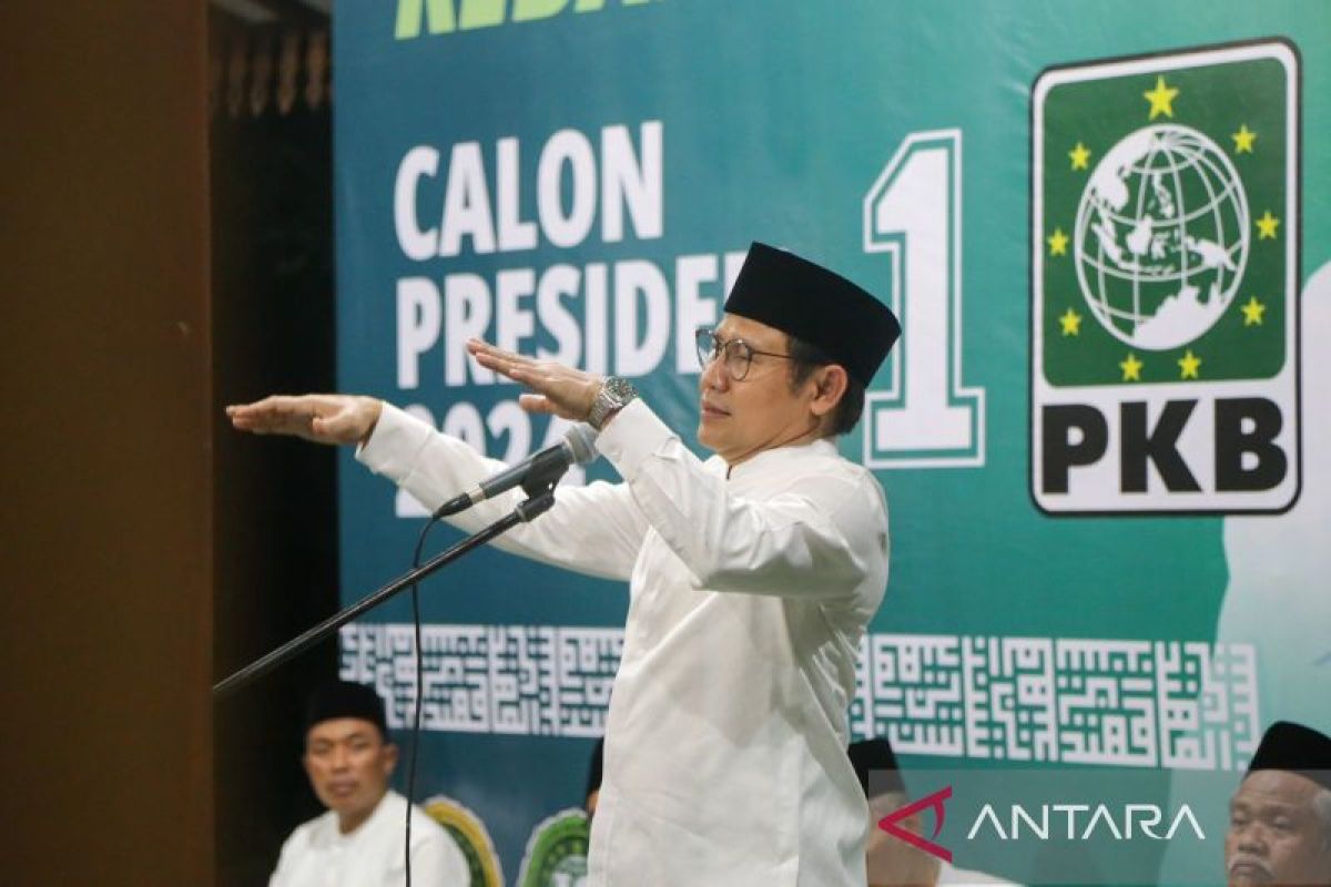 Cak Imin minta seluruh kader tetap kerja meski elektabilitas PKB masuk 3 besar