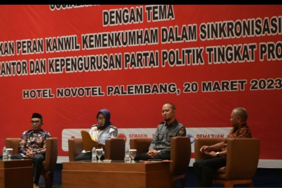 Kemenkumham Sumsel cek data alamat kantor dan kepengurusan partai politik