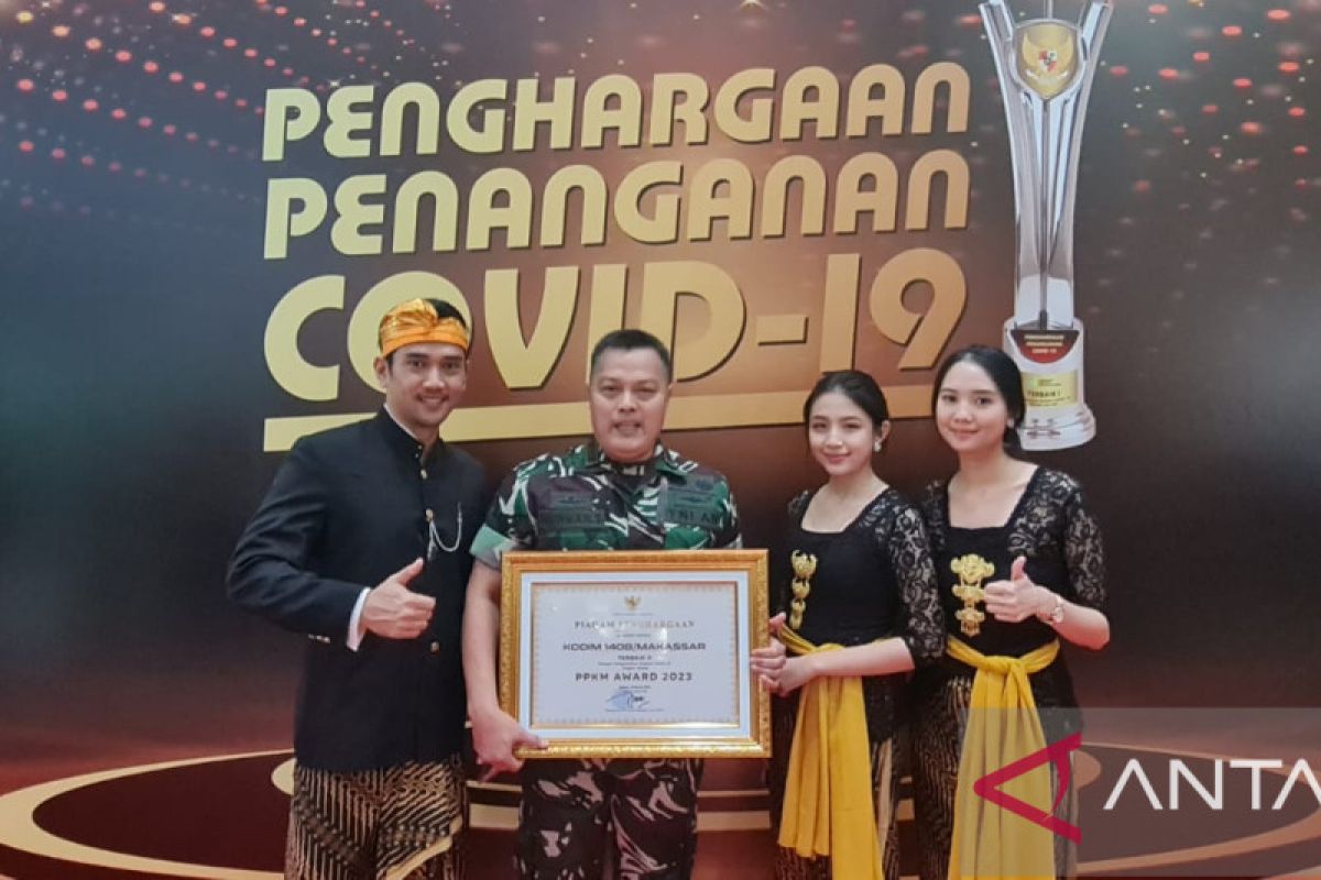Kodim 1408/Makassar meraih penghargaan dalam menangani COVID-19