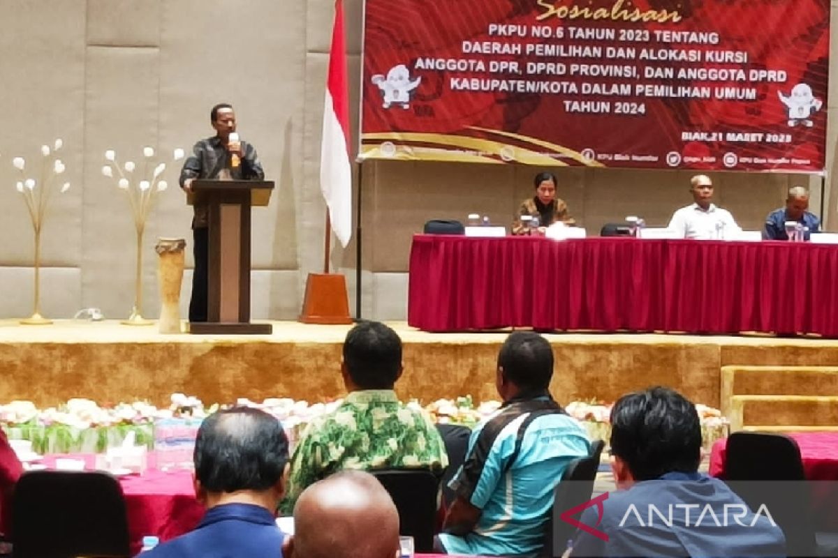 KPU Biak sebut lima dapil perebutkan 25 kursi caleg DPRD Pemilu 2024