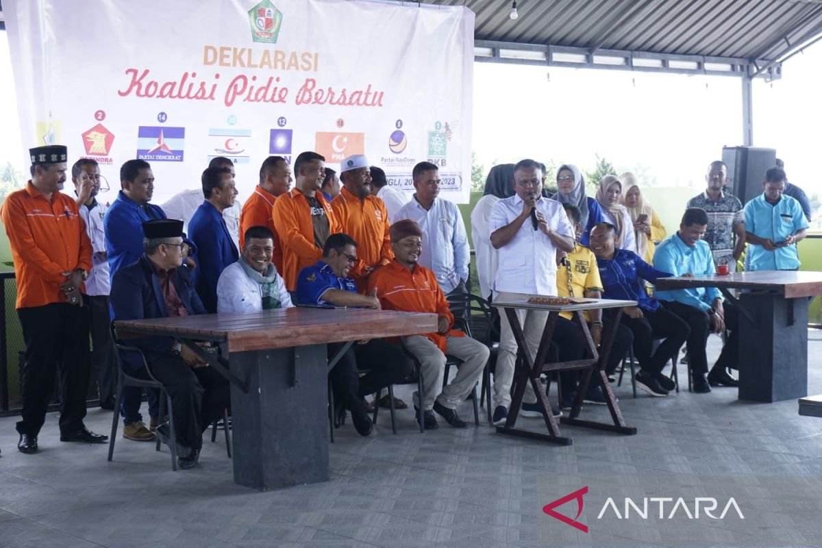 Delapan Parpol di Pidie bentuk koalisi bersatu, ini misi yang diangkat