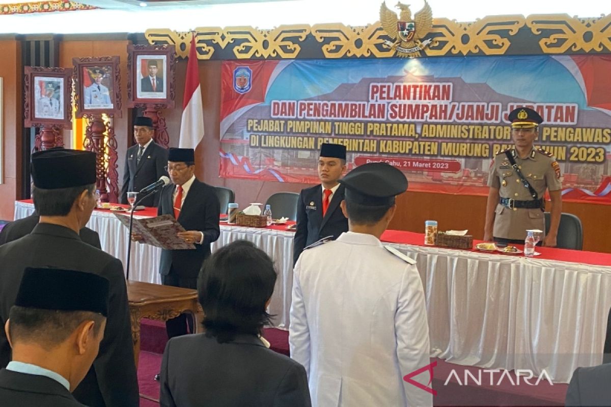 Bupati Murung Raya lantik 39 pejabat di tahun akhir masa jabatan