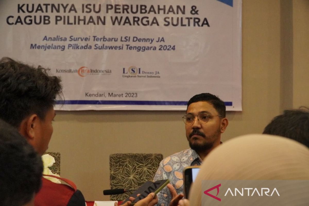 LSI: Isu perubahan muncul di masyarakat setahun jelang Pilgub Sultra