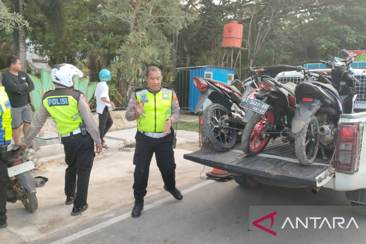 Polisi amankan 14 sepeda motor aksi balap liar