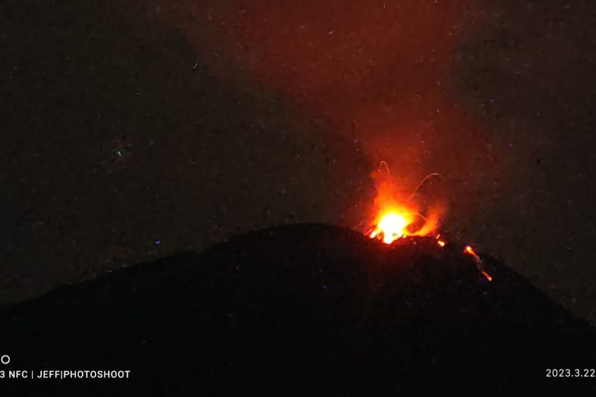 60 kali erupsi terjadi di puncak gunung Ile Lewotolok