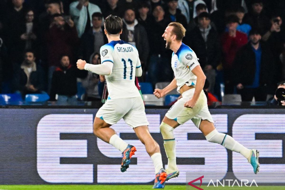 Inggris tekuk Italia skor 2-1 di babak kualifikasi Piala Euro 2024
