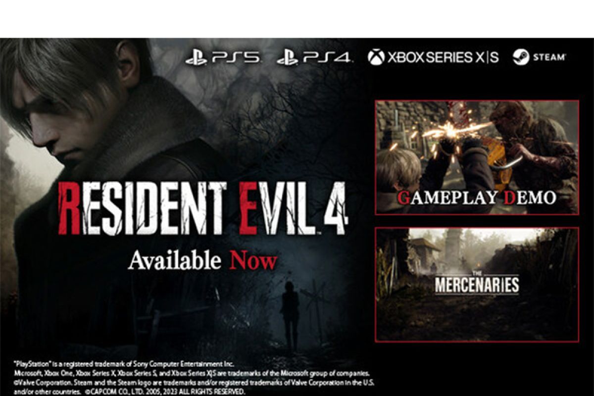 "Resident Evil 4" diluncurkan hari ini, 24 Maret--Versi demo gratis juga tersedia untuk diunduh