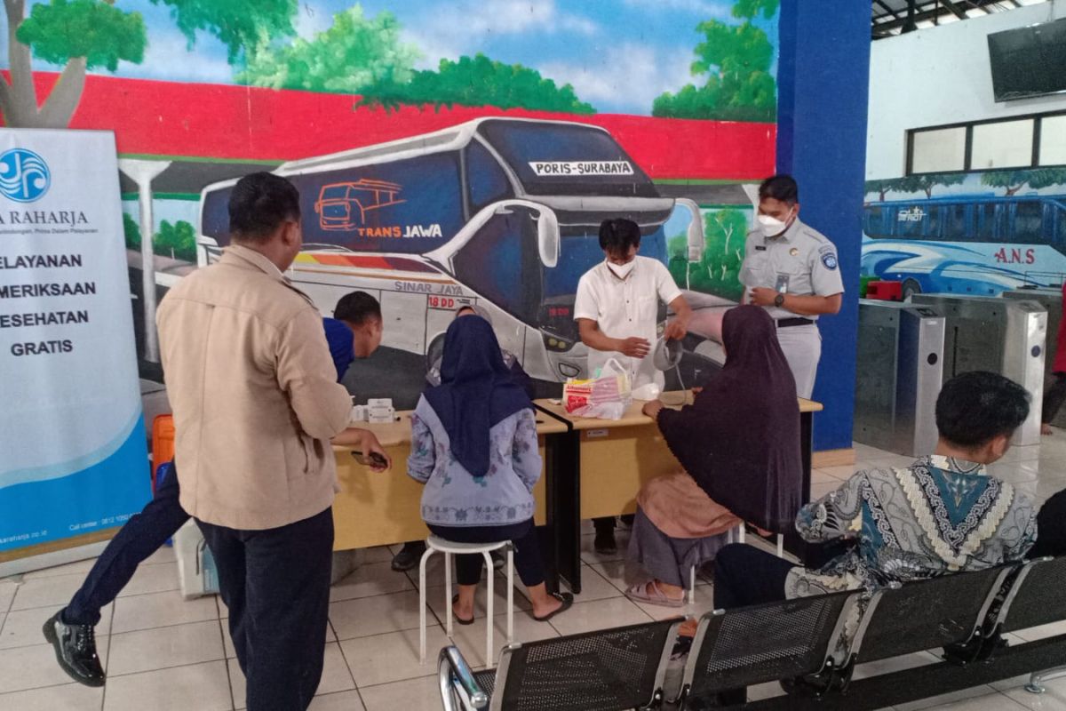 Jasa Raharja Tangerang kembali gelar kegiatan cek kesehatan gratis di Terminal Poris Plawad