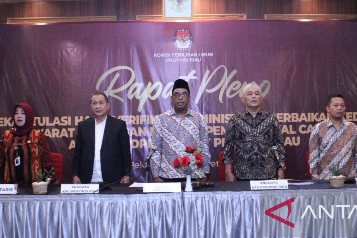 KPU Riau umumkan hanya 25 bacalon DPD RI lolos tahap II