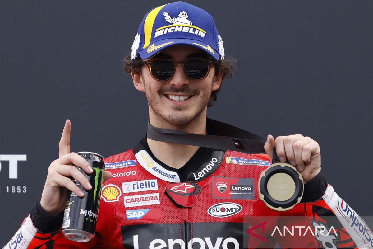 Hasil MotoGP Portugal: Bagnaia rebut podium pertama, Marquez out