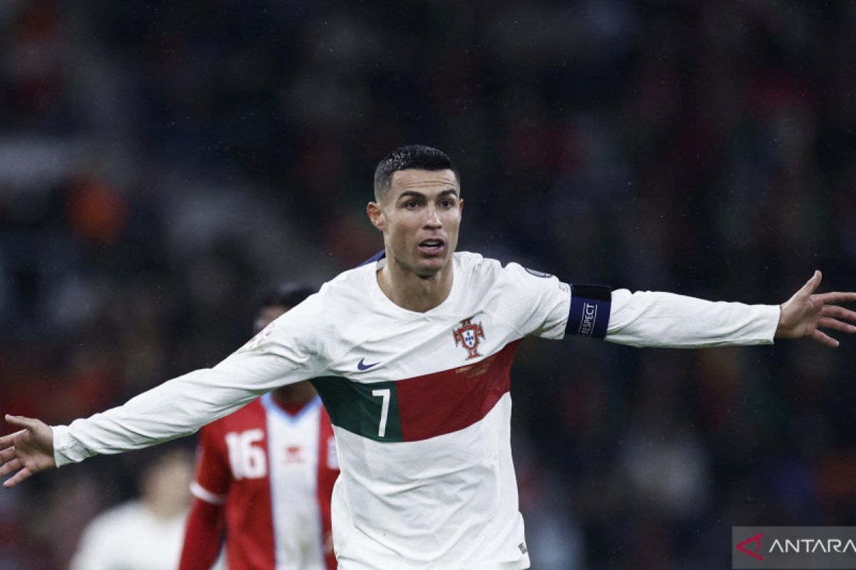 Ronaldo cetak brace, Portugal bantai Luksemburg 6-0