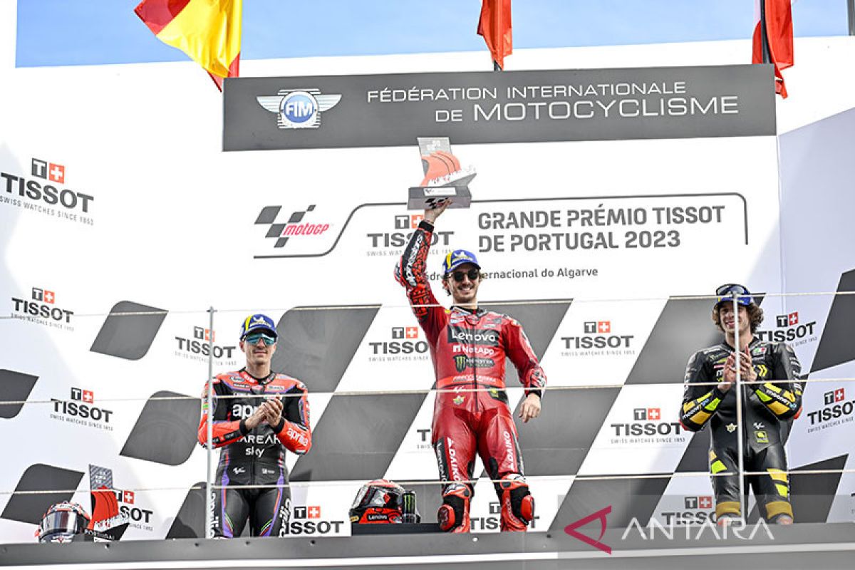 Bagnaia rebut podium pertama di MotoGP Portugal, Marquez out