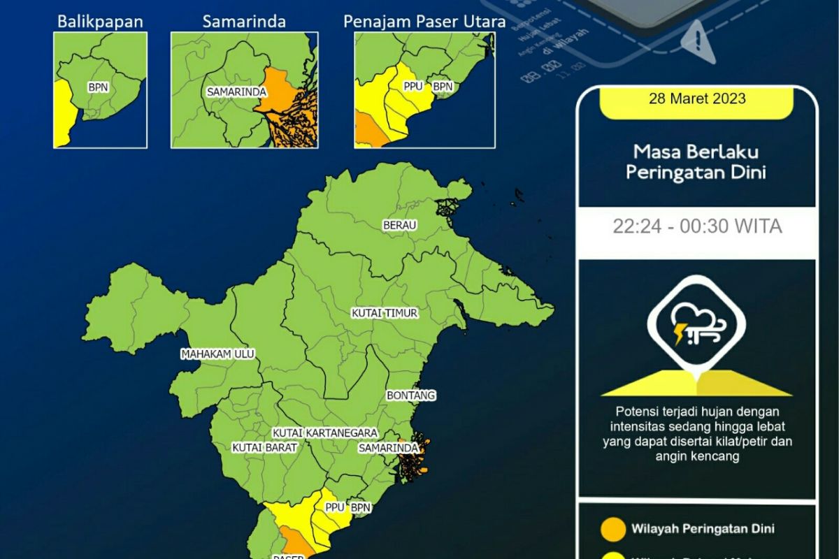 Gelombang perairan Kaltim diprakirakan tenang-rendah  hingga 31 Maret