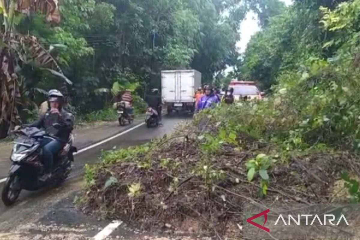 Jalur provinsi di Pamekasan tertimbun tanah longsor