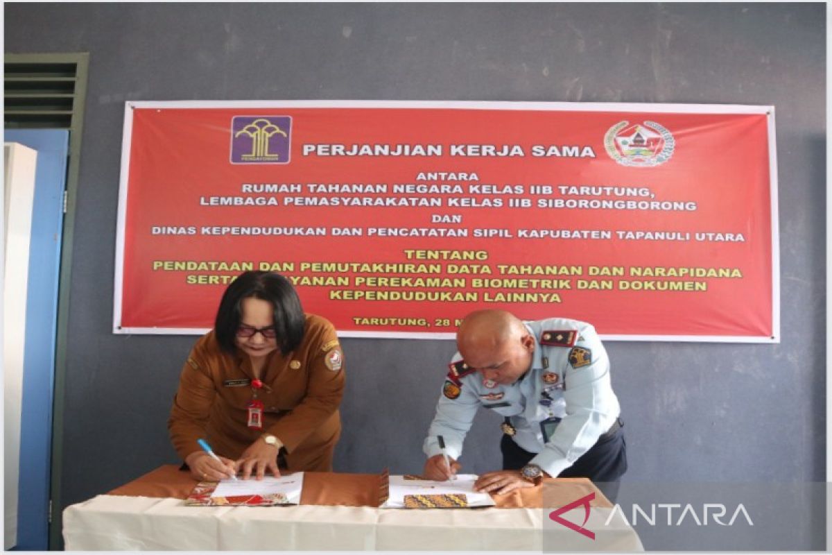 Rutan Tarutung-Disdukcatpil Taput kerja sama pemutakhiran data tahanan