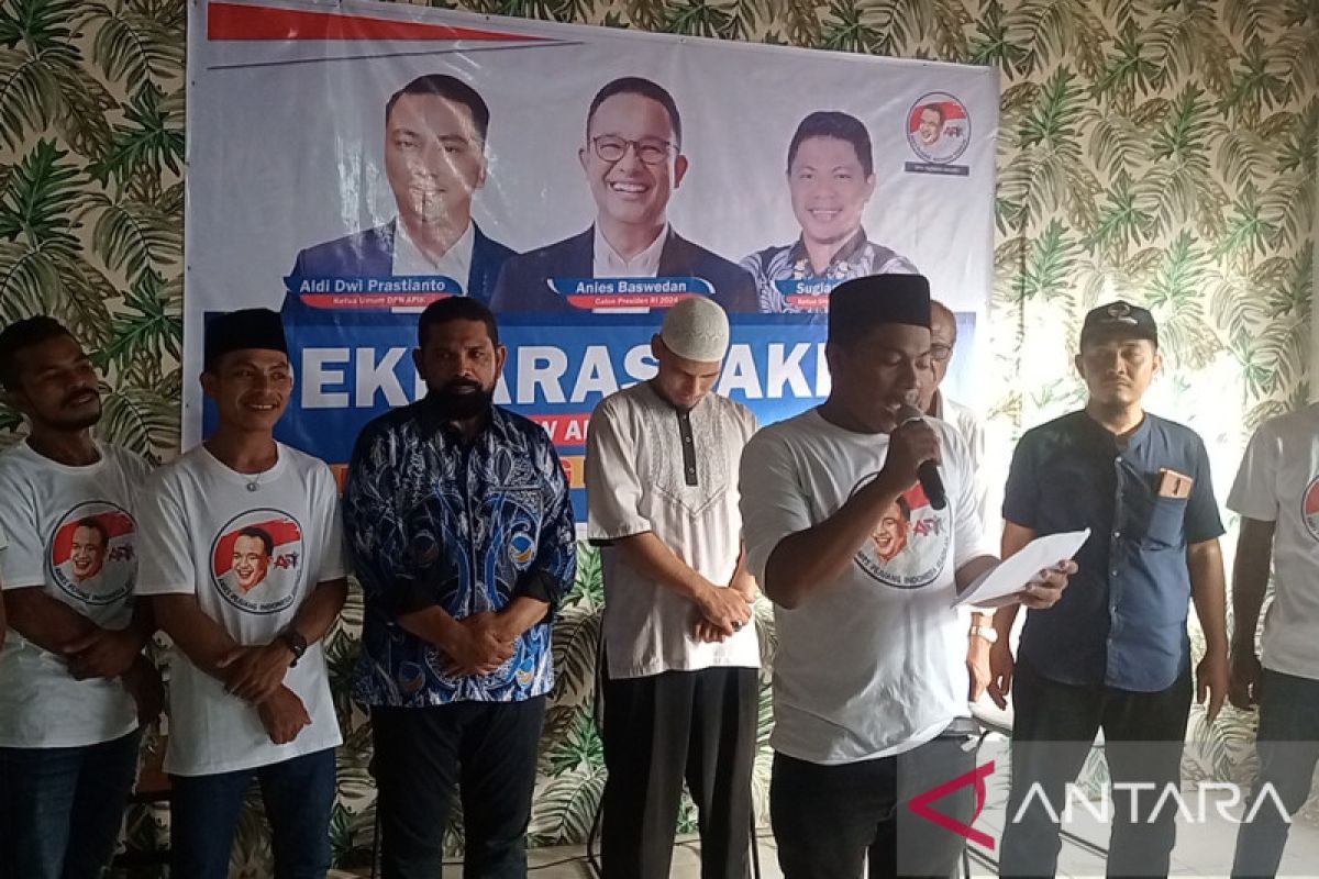 Relawan APIK Ambon deklarasi dukung Anies Baswedan sebagai Capres RI 2024