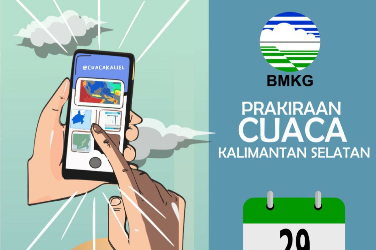 BMKG memprediksi hujan lebat terjadi di lima kabupaten di wilayah Kalsel